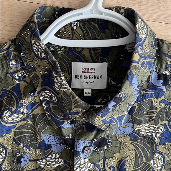 Ben Sherman Original Olive and Blue Paisley Shirt - Picture 1 of 7